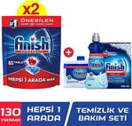 Finish Hepsi Bir Arada Max Bulaşık Makinesi Deterjanı 2 X 65 Tablet + Temizlik Ve Bakım Seti