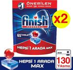 Finish Hepsi Bir Arada Max Bulaşık Makinesi Deterjanı 2 X 65 Tablet