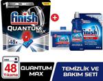 Finish Powerball Quantum Max 48'li Bulaşık Makinesi Tableti + Temizlik ve Bakım Seti