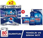 Finish Quantum 40X2 Bulaşık Makinası Deterjanı + Temizlik Bakım Seti