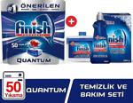 Finish Quantum 50 Tablet Bulaşık Makinesi Deterjanı Limon + Temizlik Ve Bakım Seti Pktq50Lmncmpbck