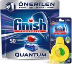 Finish Quantum 50 Tablet Bulaşık Makinesi Deterjanı + Makine Kokusu Limon