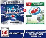 Finish Quantum 50 Tablet + Marc Çamaşır Makine Temizleyicisi 2 X 250 Ml