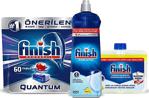 Finish Quantum 60 Tablet Bulaşık Makinesi Deterjanı + Parlatıcı 800 Ml Limon + Makine Temizleyici 250 Ml