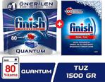 Finish Quantum 80 Adet Bulaşık Makinesi Tableti + 1500 gr Tuz