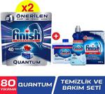 Finish Quantum 80 Tablet Bulaşık Makinesi Deterjanı + Temizlik Ve Bakım Seti