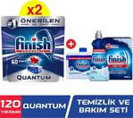 Finish Quantum Bulaşık Makinesi Deterjanı 2 X 60 Tablet + Finish Temizlik Ve Bakım Seti