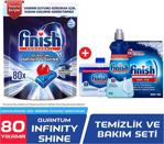 Finish Quantum Infinity Shine 80 Kapsül + Temizlik Ve Bakım Seti