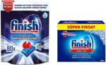 Finish Quantum Infinity Shine 80'Li Bulaşık Makinesi Tableti + 3000 Gr Bulaşık Makinesi Tuzu