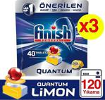 Finish Quantum Limon 40 Adet 3'Lü Paket Bulaşık Makinesi Tableti