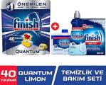 Finish Quantum Limon 40 Adet Bulaşık Makinesi Tableti + Temizlik Ve Bakım Seti