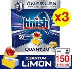 Finish Quantum Limon 50 Adet 3'Lü Paket Bulaşık Makinesi Tableti