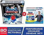 Finish Quantum Max 80 Tablet Bulaşık Makinası Deterjanı +Finish Performans Ürünleri Deneme Seti