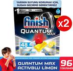 Finish Quantum Max Limon 48 Adet 2'Li Paket Bulaşık Makinesi Deterjanı