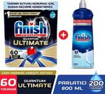 Finish Quantum Ultimate 60 Kapsül Bulaşık Makinesi Deterjanı Tableti + 800 Ml Parlatıcı