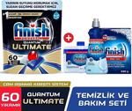 Finish Quantum Ultimate 60 Kapsül Bulaşık Makinesi Deterjanı Tableti + Temizlik Ve Bakım Seti