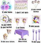 Fixman Rest Parti - Unicorn 16 Kişilik Doğum Günü Parti Seti