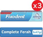 Fixodent Complete Ferah 47 Gr 3 Adet Diş Protez Yapıştırıcı Krem