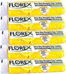 Florex Büzgülü Orta Boy Çöp Torbası Avantaj Serisi 5 Rulo Limon Kokulu(5X10Adet) 55X60 40Lt