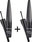 Flormar Disk Uçlu Eyeliner Tekerlek Uçlu Roll'N Go Liner 001- 2'Li Set