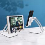 Foldıng Chaır Foldıng Q009 Katlanabilir Cep Telefon Ipad Tablet Masaüstü Tutucu Standı (Siyah)