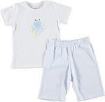 For My Baby Ahtapot Baskılı Kısa Kol Bebek Pijama Takımı 6 Ay