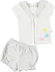For My Baby Kız Bebek Mariposa Fiyonklu Bluz Şort Takım 6 Ay