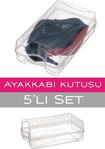 Forceline Şeffaf Kadın Ayakkabı Kutusu 5\'li Set