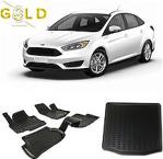 Ford Focus 4 Sedan 3D Havuzlu Paspas ve Bagaj Havuzu 2016-2018