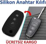 Ford Focus Fiesta Mondeo C Max Kuga Silikon Anahtar Kılıfı (KIRMIZI)