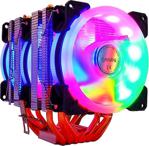 Frisby Fcl-F1326C 6X Bakır Borulu 3 Fanlı Kule Tipi Rainbow Işlemci Fanı Amd / Intel Uyumlu