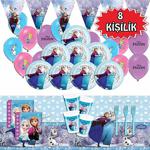 Frozen Karlar Ülkesi Elsa Doğum Günü Parti Malzemeleri Seti 8 Kişilik