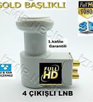 Full Hd 4k Uyumlu Quad Lnb Dörtlü Lnb Elenbi̇