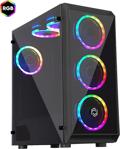 Gamemax Fc-8890G 650W 80 Plus 6 Adet 120Mm Rgb Fanlı Kumandalı Gaming Oyuncu Bilgisayar Kasası