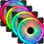 Gametech 7R Pro Seri (4'Lü Set) Rainbow Ledli Sessiz 120Mm 12Cm Kasa Fanı