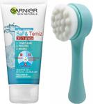 Garnier Mavi Saf & Temiz 3Ü 1 Arada Yağlanma & Pürüzlere Karşı Temizleme Jeli & Qax Yüz Temizleme Fırçası
