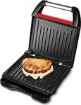 George Foreman 25040-56 Family Izgara Kırmızı, %42'Ye Kadar Yağı Azaltır, Damlama Tepsisi, 28X17 Cm Izgara Yüzeyi - 5 Porsiyona Kadar, Yüksek Kaliteli Yapışmaz Kaplamalı Sabit Izgara Plakaları