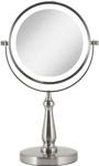 Gesh 905 5X Ledli Büyüteçli Çift Taraflı Ayaklı Led Işıklı Ayna Masaüstü Makyaj Aynası Metal Şık