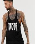 Ghedto Beast Gym Fitness Tank Top Sporcu Atleti [Siyah]