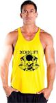 Ghedto Dead Lıft Fitness Gym Tank Top Sporcu Atleti [Sarı]