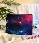 Giftmoda Space Nebula Tasarımlı Siyah Sayfa Kendin Yap Fotoğraf Albümü Beyaz Kalem Hediyeli