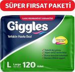 Giggles Yetişkin Hasta Bezi Büyük Boy (L) 30'Lu 4 Paket