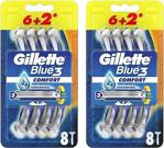 Gillette Blue3 Comfort Kullan At 8'Li 2 Adet Tıraş Bıçağı