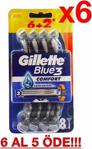 Gillette Blue3 Comfort Tıraş Bıçağı 6 X 8'Li 48 Adet