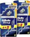 Gillette Blue3 Kullan-At 8'li 2 Adet Tıraş Bıçağı