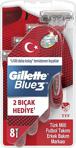 Gillette Blue3 Milli Takım Özel Seri Kullan At 8'Li 2 Adet Tıraş Bıçağı