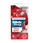 Gillette Blue3 Milli Takım Özel Seri Kullan At 8'li Tıraş Bıçağı