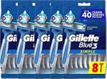 Gillette Blue3 Simple 8'Li Poşet 5 Adet Tıraş Bıçağı