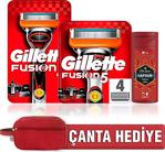 Gillette Fusion Power Tıraş Bıçağı 5 Tıraş Bıçağı Duş Jeli Çanta