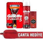 Gillette Fusion Power Tıraş Makinesi+Köpük+Duş Jeli Çanta Hediyeli